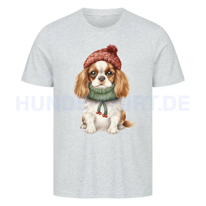 Premium T-Shirt "Cavalier King Charles - Kalt" Heather Grey – hunde-shirt.de