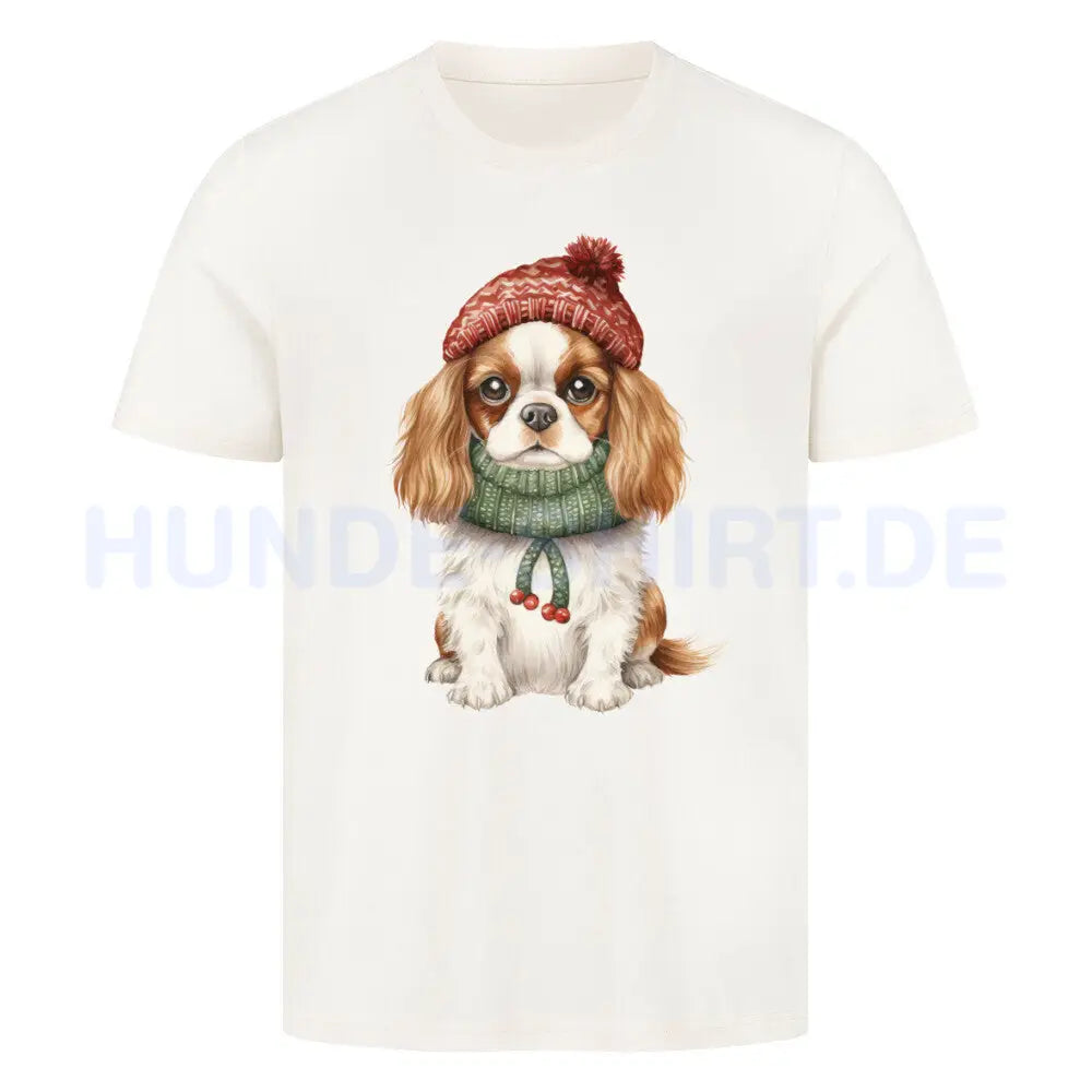 Premium T-Shirt "Cavalier King Charles - Kalt" Natural Raw – hunde-shirt.de