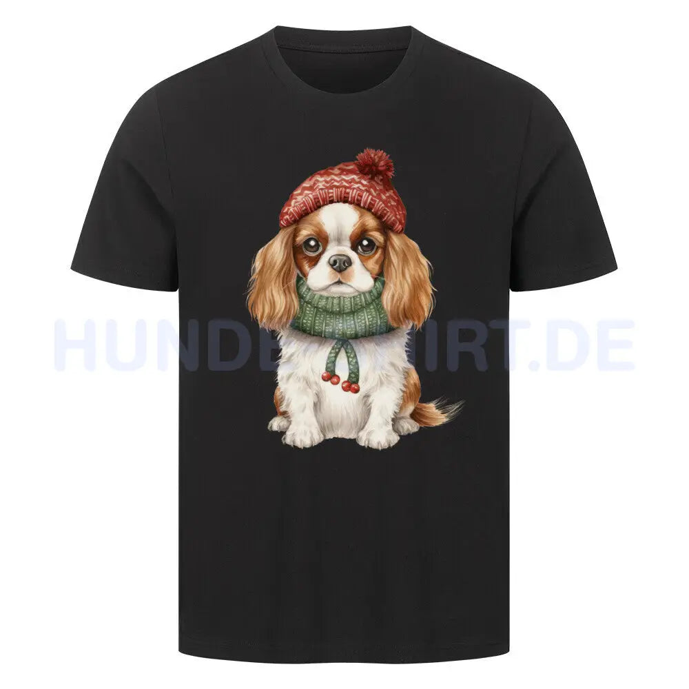 Premium T-Shirt "Cavalier King Charles - Kalt" Schwarz – hunde-shirt.de