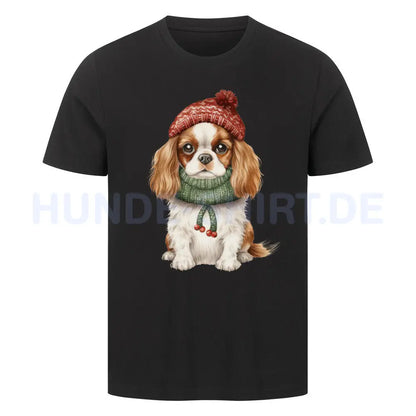 Premium T-Shirt "Cavalier King Charles - Kalt" Schwarz – hunde-shirt.de