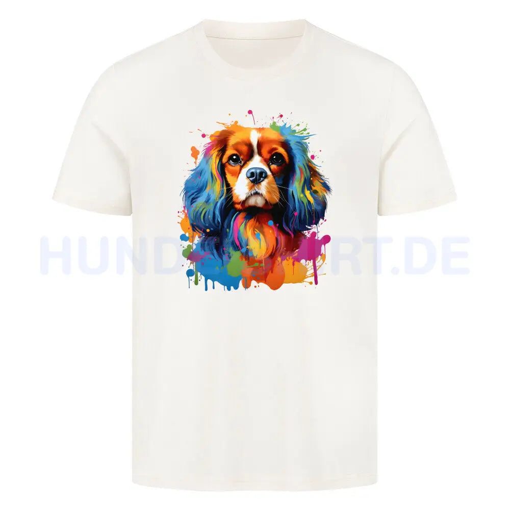 Premium T-Shirt "Cavalier King Charles LIFE" Natural Raw – hunde-shirt.de