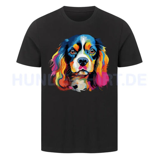 Premium T-Shirt "Cavalier King Charles - Paint" Schwarz – hunde-shirt.de