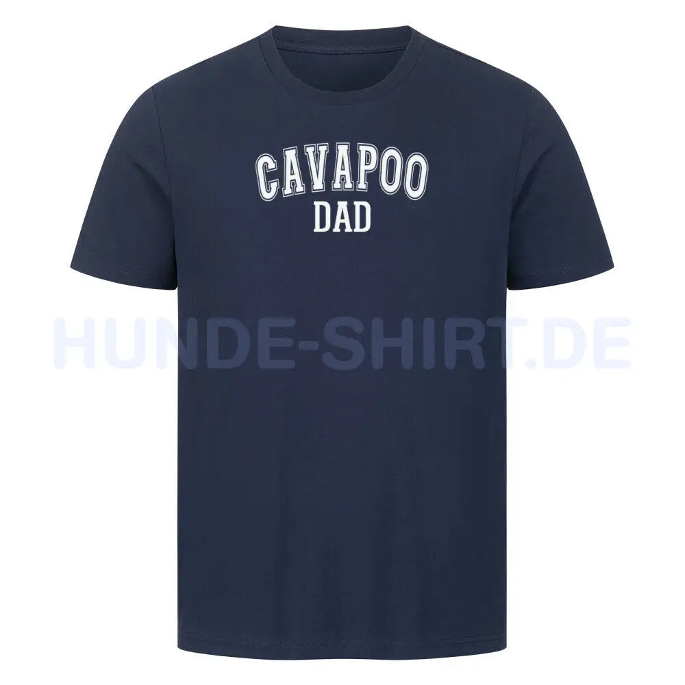 Premium T-Shirt "Cavapoo - DAD" French Navy – hunde-shirt.de