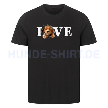 Premium T-Shirt "Cavapoo - LOVE" Schwarz – hunde-shirt.de