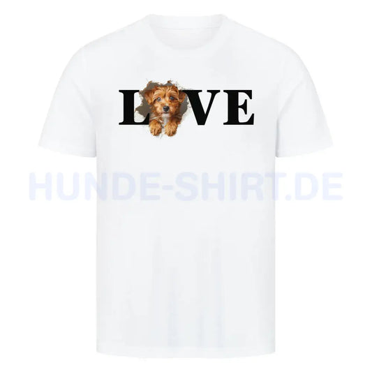 Premium T-Shirt "Cavapoo LOVE" Weiß – hunde-shirt.de