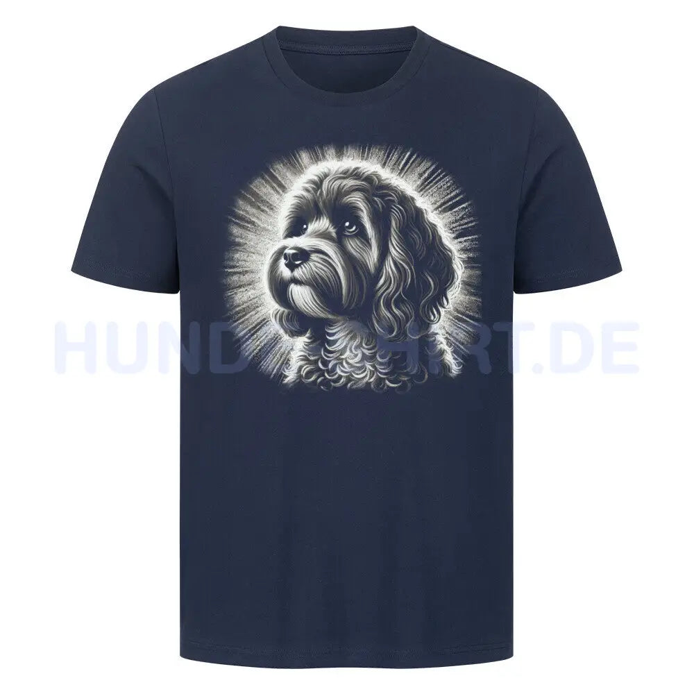 Premium T-Shirt "Cavapoo - Shine" French Navy – hunde-shirt.de