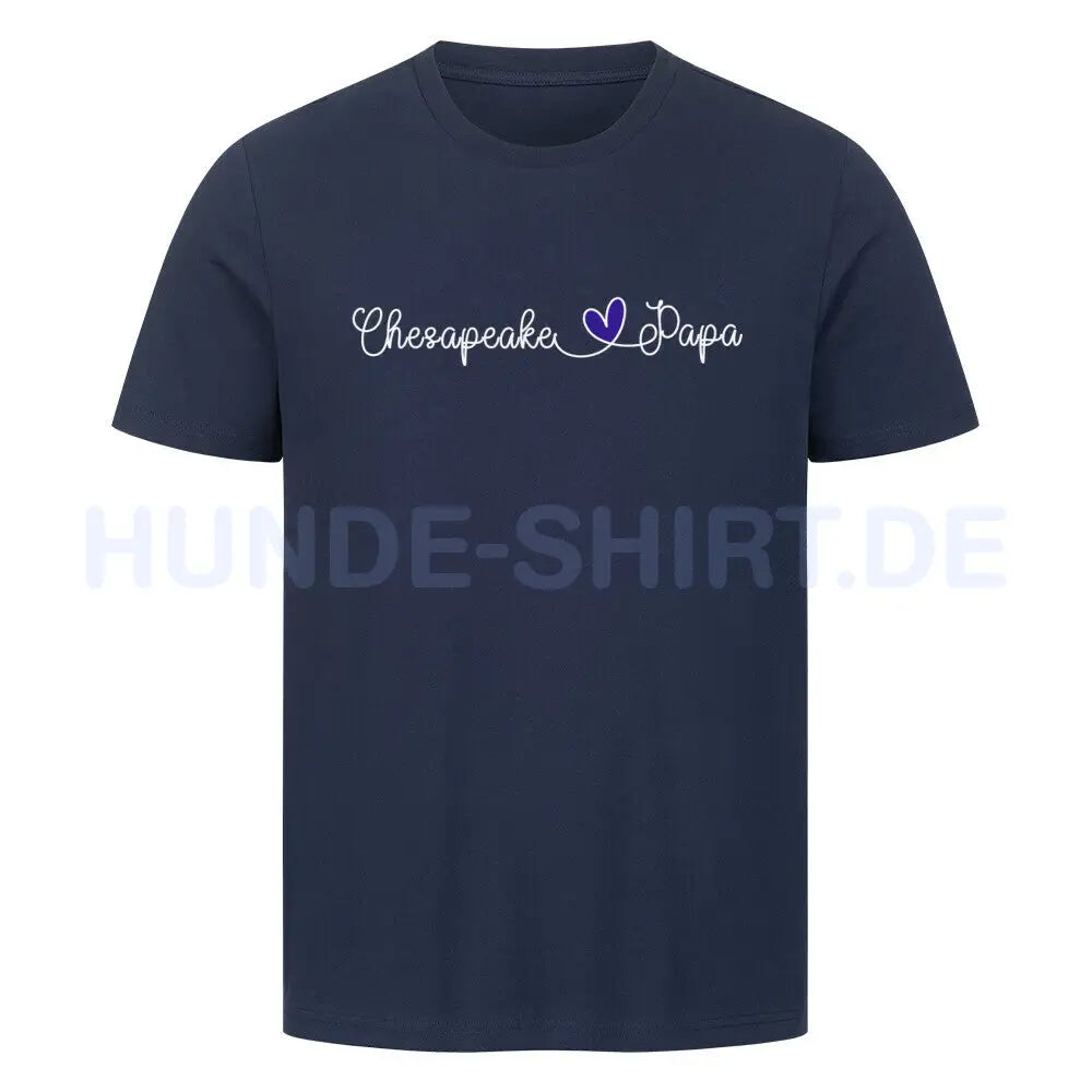 Premium T-Shirt "Chesapeake Bay - Papa" French Navy – hunde-shirt.de