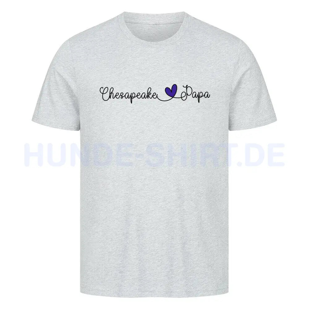 Premium T-Shirt "Chesapeake Bay - Papa" Heather Grey – hunde-shirt.de