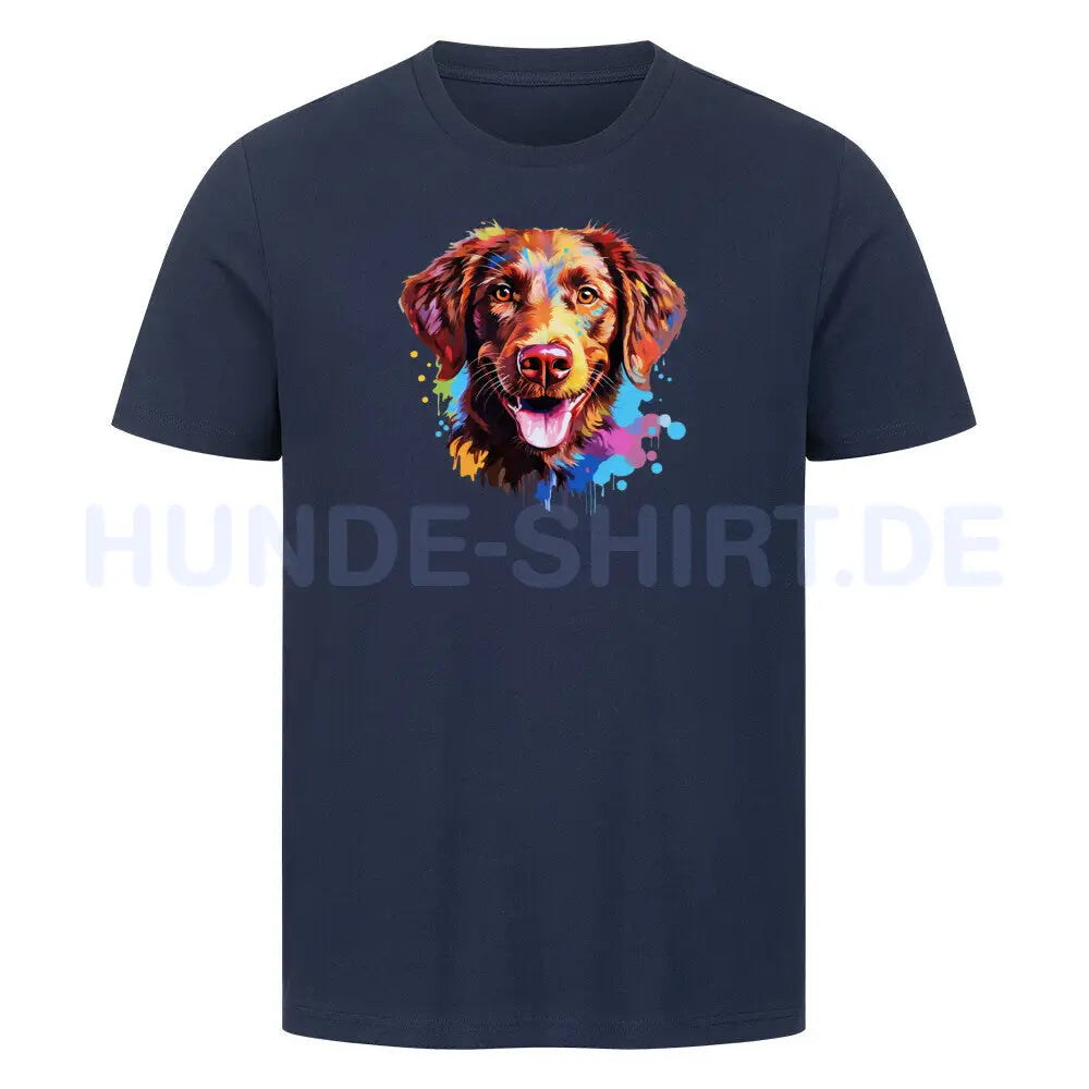 Premium T-Shirt "Chesapeake Bay Retriever Paint" French Navy – hunde-shirt.de