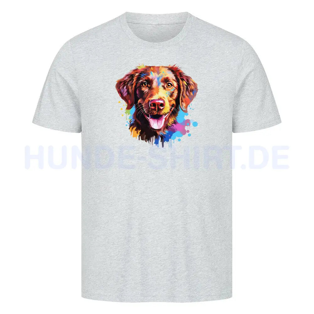 Premium T-Shirt "Chesapeake Bay Retriever Paint" Heather Grey – hunde-shirt.de