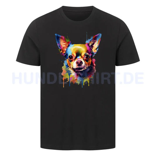 Premium T-Shirt "Chihuahua Paint" Schwarz – hunde-shirt.de