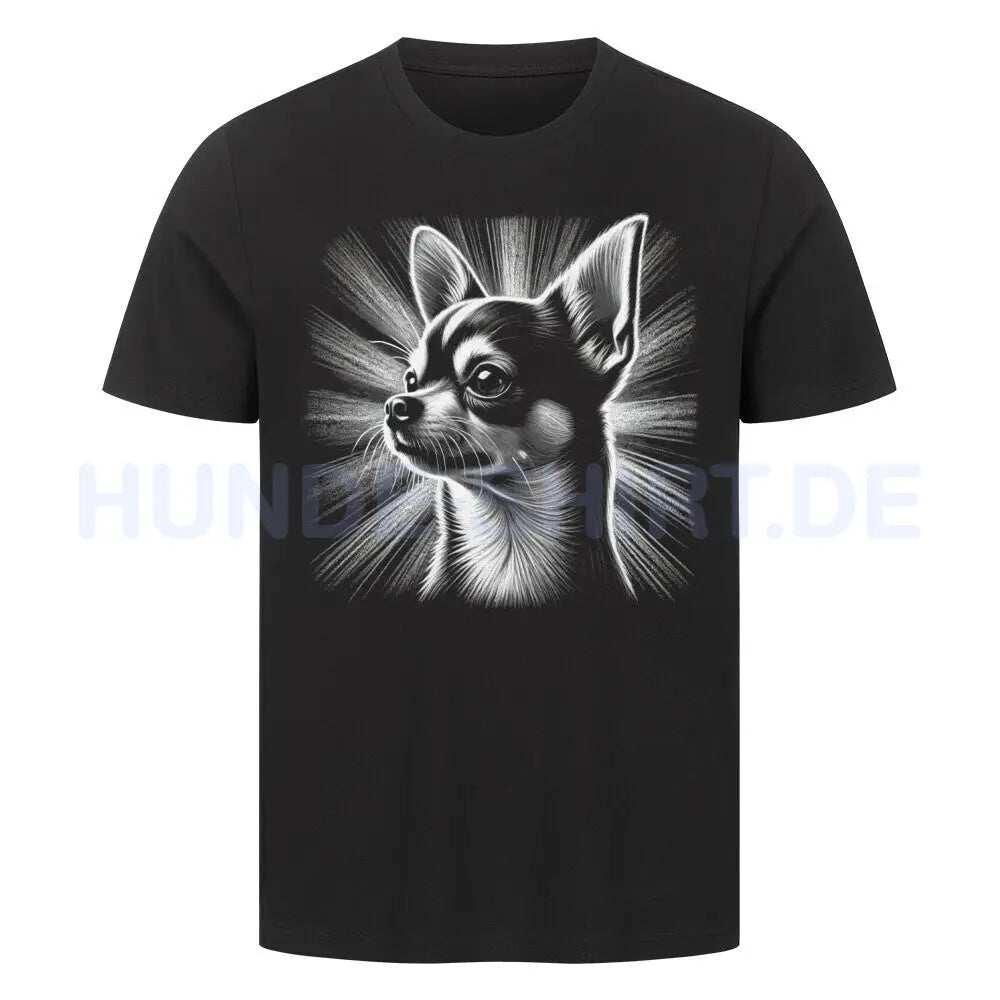 Premium T-Shirt "Chihuahua - Shine" Schwarz – hunde-shirt.de