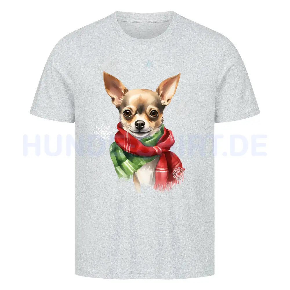 Premium T-Shirt "Chihuahua Winter" Heather Grey – hunde-shirt.de