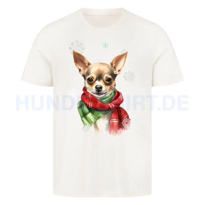 Premium T-Shirt "Chihuahua Winter" Natural Raw – hunde-shirt.de