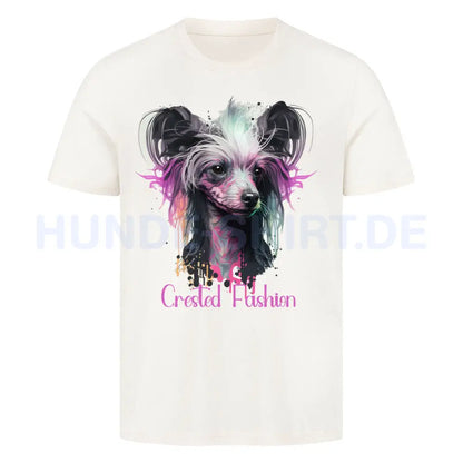 Premium T-Shirt "Chinese Crested - Fashion" Natural Raw – hunde-shirt.de