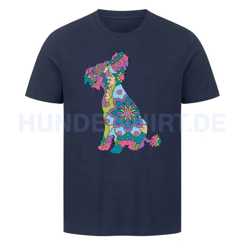 Premium T-Shirt "Chinese Crested Shadow" French Navy – hunde-shirt.de