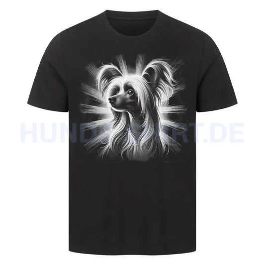 Premium T-Shirt "Chinese Crested - Shine" Schwarz – hunde-shirt.de