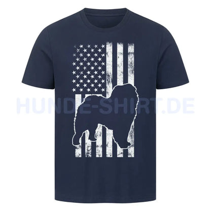 Premium T-Shirt "Chow-Chow - Flag" French Navy – hunde-shirt.de