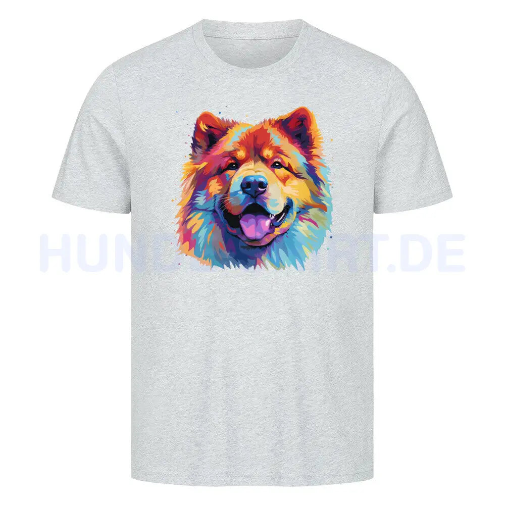 Premium T-Shirt "Chow-Chow Paint" Heather Grey – hunde-shirt.de