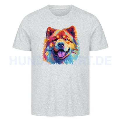 Premium T-Shirt "Chow-Chow Paint" Heather Grey – hunde-shirt.de