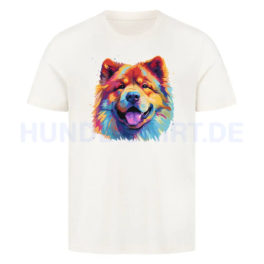 Premium T-Shirt "Chow-Chow Paint" Natural Raw – hunde-shirt.de