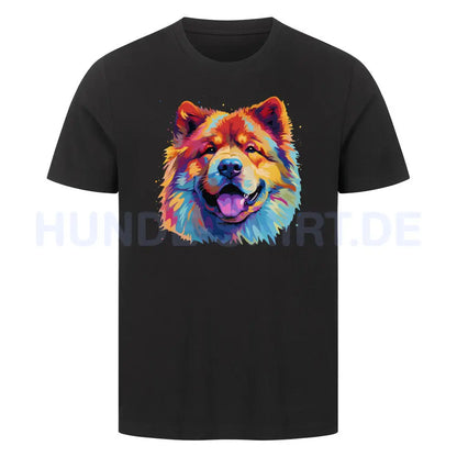 Premium T-Shirt "Chow-Chow Paint" Schwarz – hunde-shirt.de