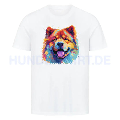 Premium T-Shirt "Chow-Chow Paint" Weiß – hunde-shirt.de