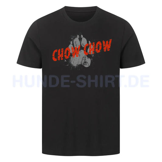 Premium T-Shirt "Chow-Chow - PAW" Schwarz – hunde-shirt.de