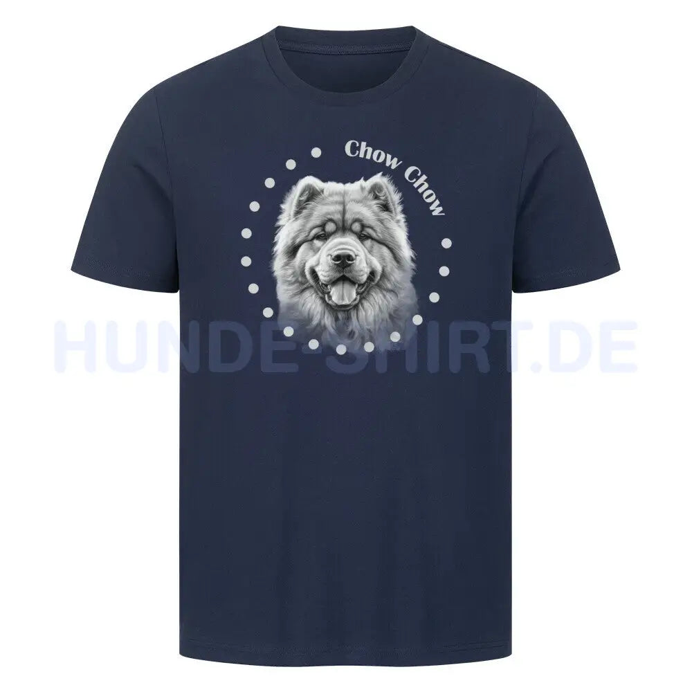 Premium T-Shirt "Chow Chow Rounded" French Navy – hunde-shirt.de