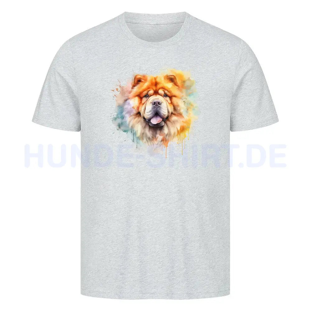 Premium T-Shirt "Chow-Chow Splash" Heather Grey – hunde-shirt.de