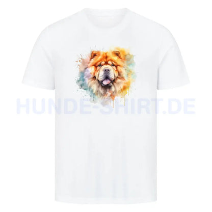 Premium T-Shirt "Chow-Chow Splash" Weiß – hunde-shirt.de