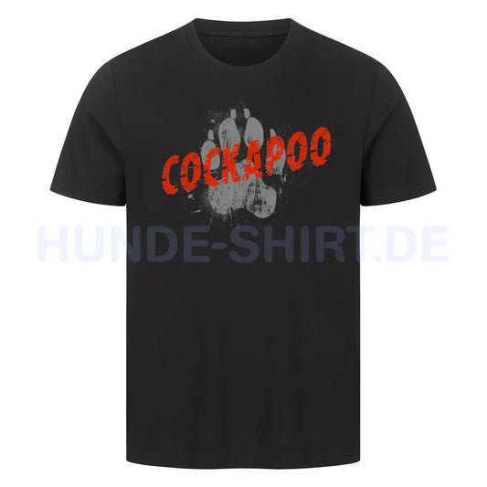 Premium T-Shirt "Cockapoo - PAW" Schwarz – hunde-shirt.de