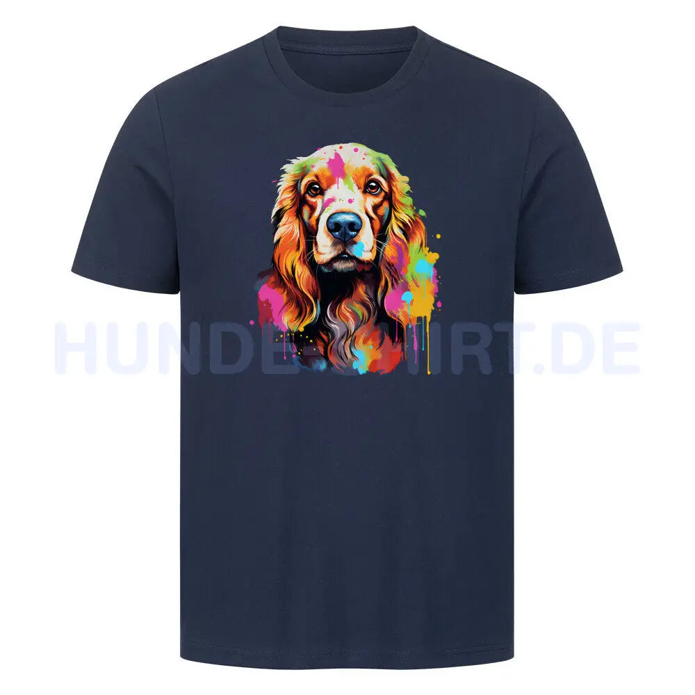 Premium T-Shirt "Cocker Life" French Navy – hunde-shirt.de