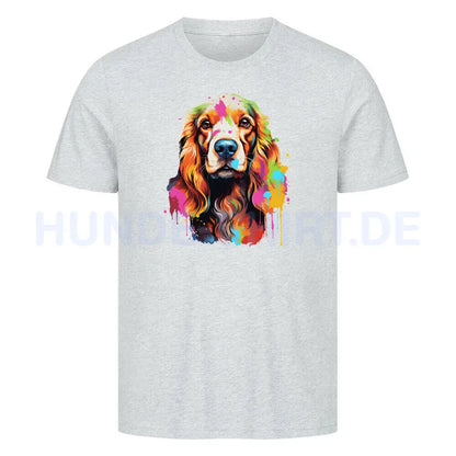 Premium T-Shirt "Cocker Life" Heather Grey – hunde-shirt.de