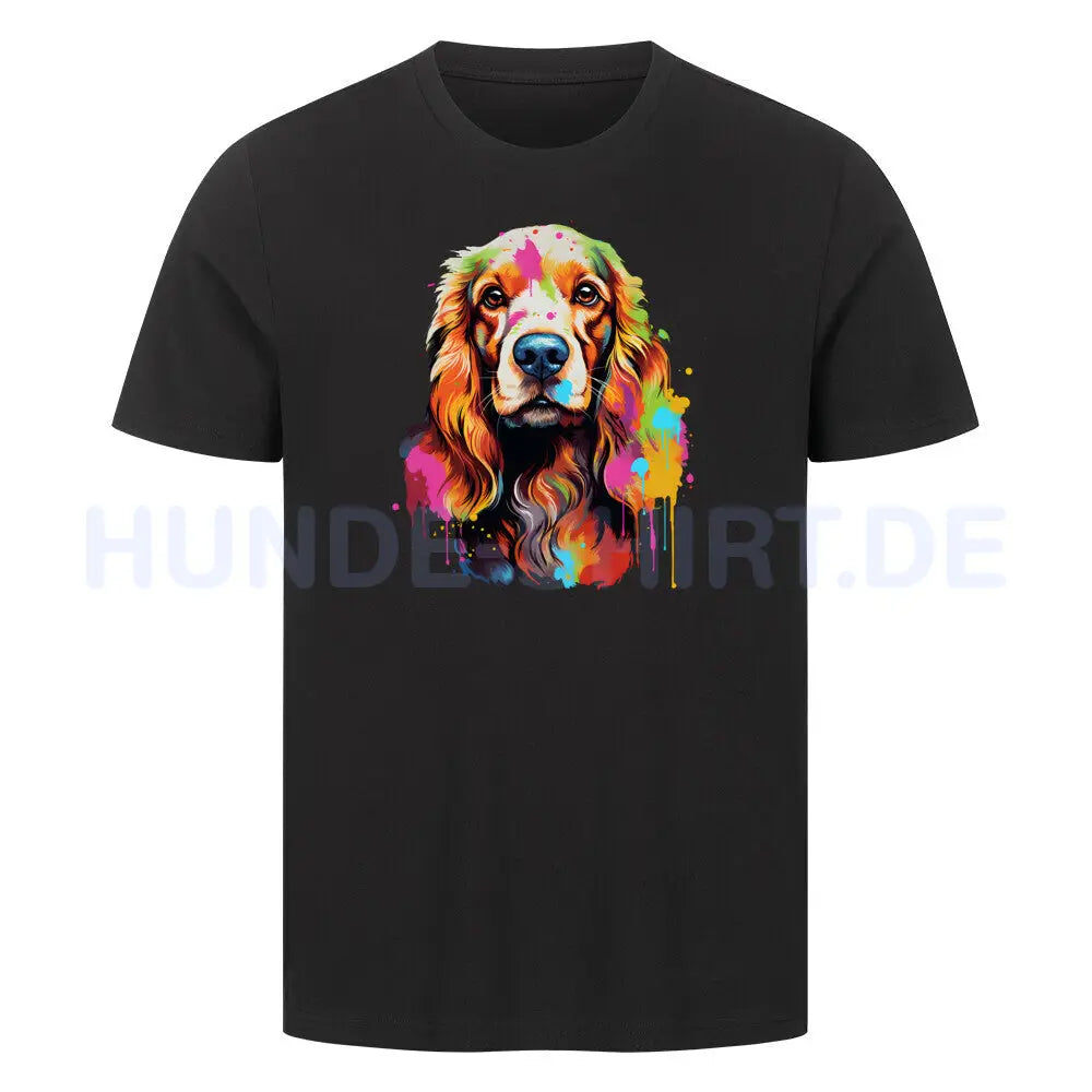 Premium T-Shirt "Cocker Life" Schwarz – hunde-shirt.de