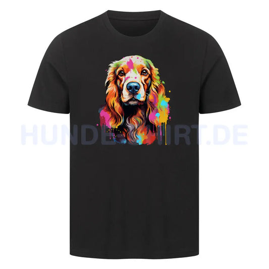 Premium T-Shirt "Cocker Life" Schwarz – hunde-shirt.de