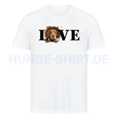 Premium T-Shirt "Cocker LOVE" Weiß – hunde-shirt.de