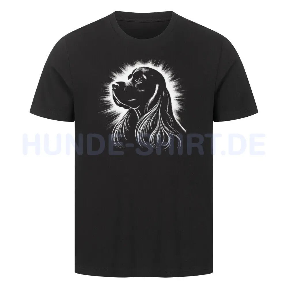 Premium T-Shirt "Cocker Shine" Schwarz – hunde-shirt.de