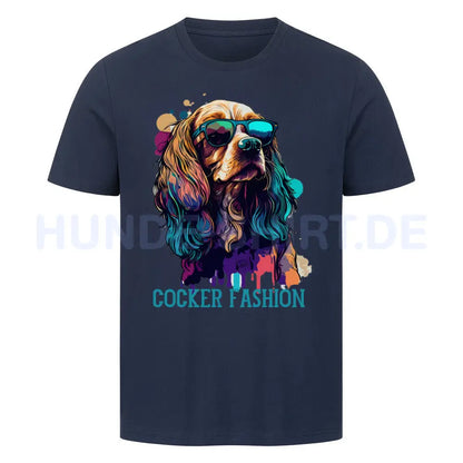 Premium T-Shirt "Cocker Spaniel - Fashion" French Navy – hunde-shirt.de