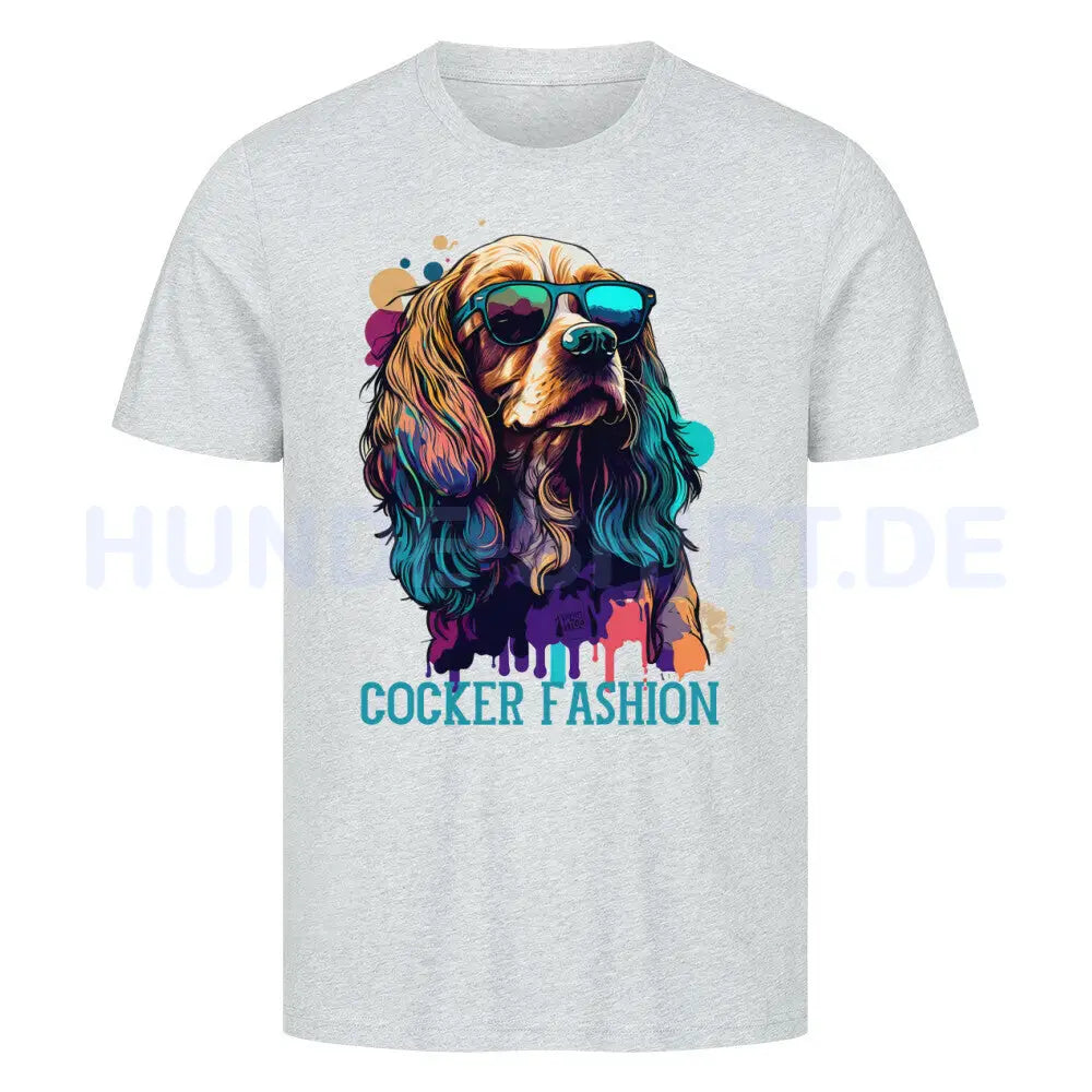 Premium T-Shirt "Cocker Spaniel - Fashion" Heather Grey – hunde-shirt.de