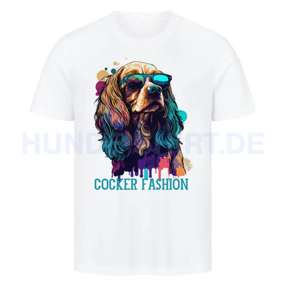 Premium T-Shirt "Cocker Spaniel - Fashion" Weiß – hunde-shirt.de