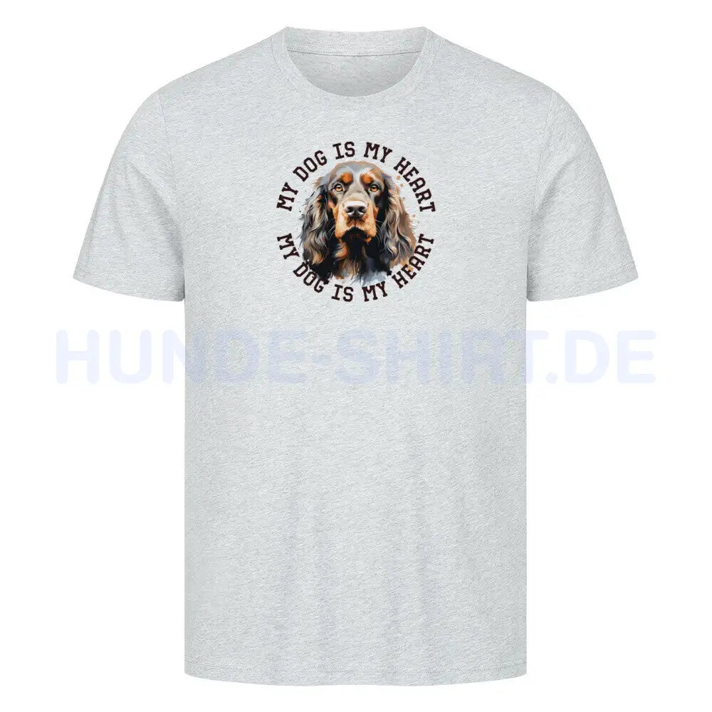 Premium T-Shirt "Cocker Spaniel HEART" Heather Grey – hunde-shirt.de