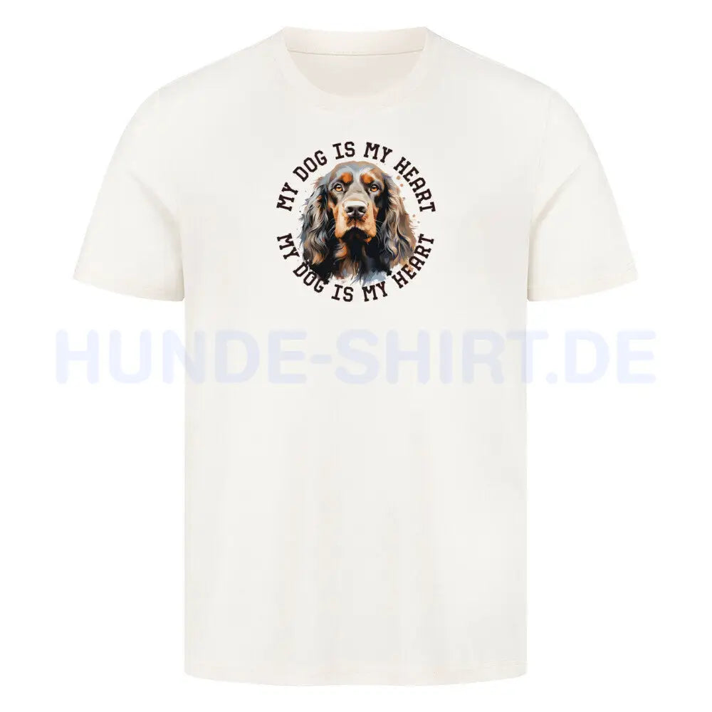 Premium T-Shirt "Cocker Spaniel HEART" Natural Raw – hunde-shirt.de