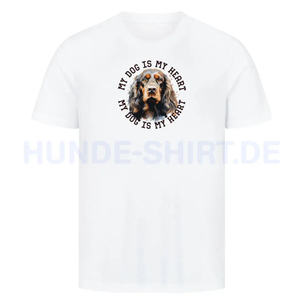 Premium T-Shirt "Cocker Spaniel HEART" Weiß – hunde-shirt.de