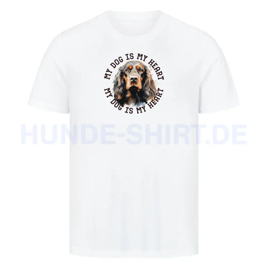 Premium T-Shirt "Cocker Spaniel HEART" Weiß – hunde-shirt.de