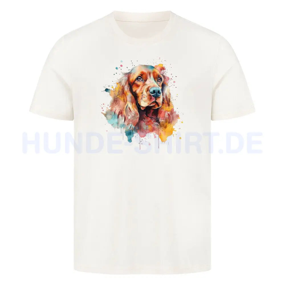 Premium T-Shirt "Cocker Splash" Natural Raw – hunde-shirt.de