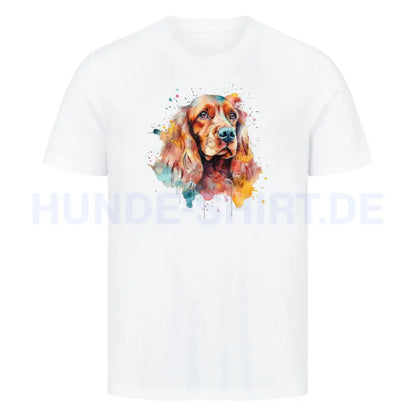 Premium T-Shirt "Cocker Splash" Weiß – hunde-shirt.de