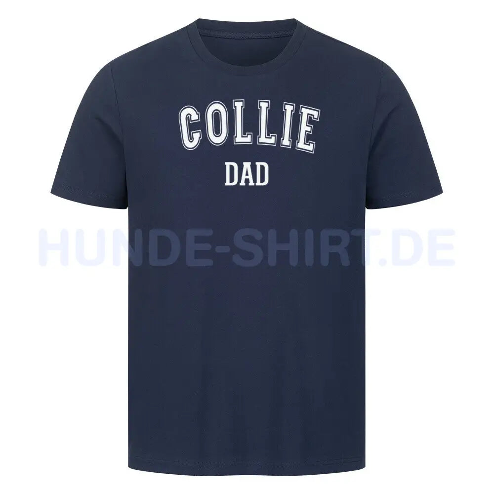 Premium T-Shirt "Collie - DAD 2" French Navy – hunde-shirt.de