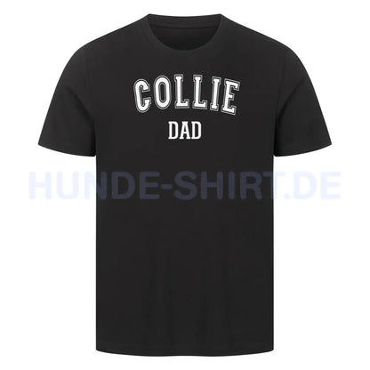 Premium T-Shirt "Collie - DAD 2" Schwarz – hunde-shirt.de