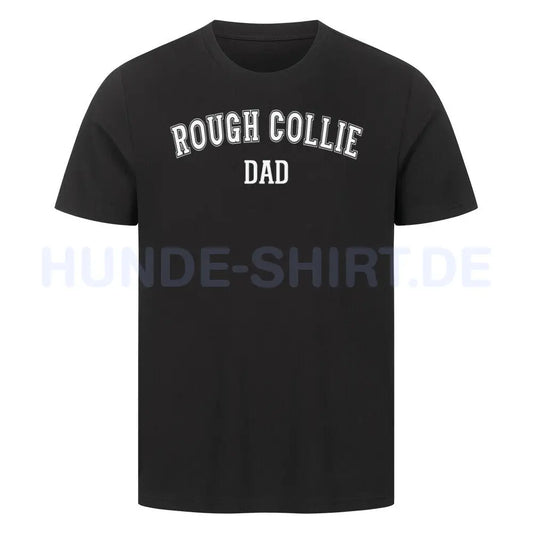 Premium T-Shirt "Collie - DAD" Schwarz – hunde-shirt.de